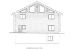 Log Cabin House Plan Rear Elevation - 088D-0404 - Shop House Plans and More
