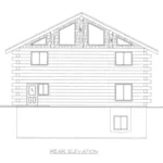 Log Cabin House Plan Rear Elevation - Bent Creek Log Home 088D-0404 - Shop House Plans and More