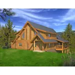 Log Cabin House Plan Front of House 088D-0405