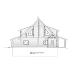 Log House Plan Rear Elevation - Alta Peak Rustic Mountain Home 088D-0405 - Shop House Plans and More