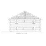 Building Plans Rear Elevation - Waggoner Rustic Log Home 088D-0406 | House Plans and More