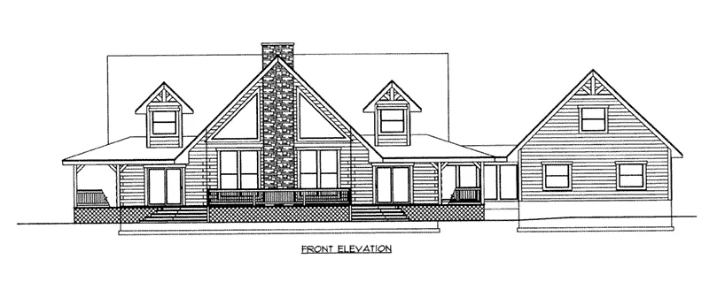 Mountain House Plan Front Elevation - 088D-0407 - Shop House Plans and More