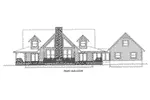 Mountain House Plan Front Elevation - Western Branch Rustic Home088D-0407 - Shop House Plans and More