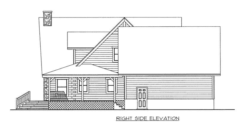 Mountain House Plan Right Elevation - 088D-0407 - Shop House Plans and More