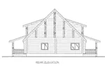 Log House Plan Rear Elevation - 088D-0409 - Shop House Plans and More