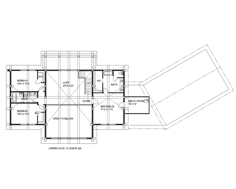 Mountain House Plan Second Floor - 088D-0410 - Shop House Plans and More
