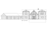 Log House Plan Front Elevation - Roberts Bay Luxury Home 088D-0410 - Shop House Plans and More