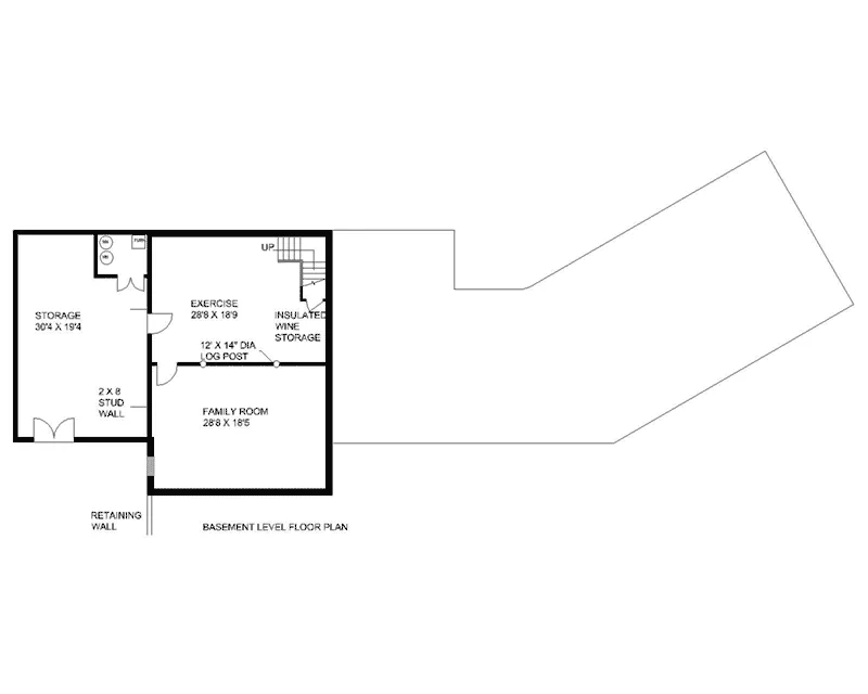 Mountain House Plan Lower Level Floor - 088D-0410 - Shop House Plans and More