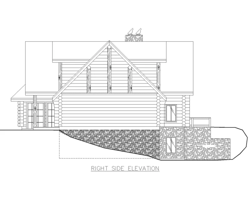 Mountain House Plan Right Elevation - 088D-0410 - Shop House Plans and More