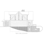 Log House Plan Right Elevation - Roberts Bay Luxury Home 088D-0410 - Shop House Plans and More