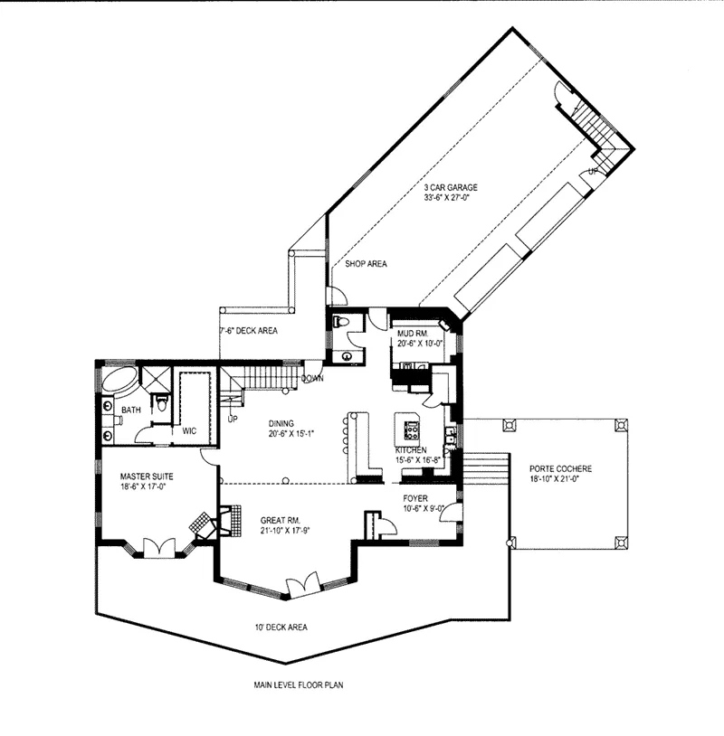 First Floor - 088D-0411 - Shop House Plans and More
