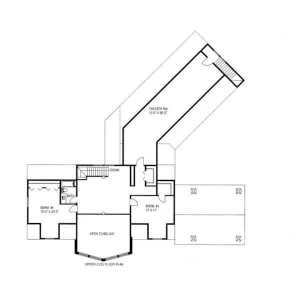 Second Floor - Mulan Lake Waterfront Home 088D-0411 - Shop House Plans and More