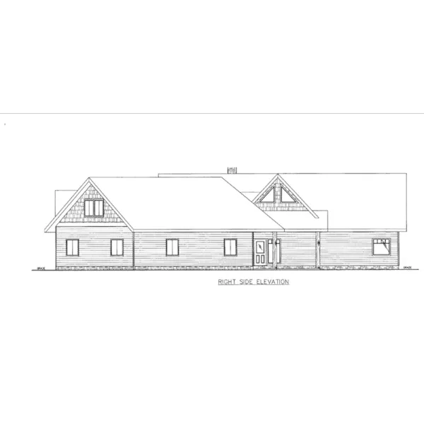 Right Elevation - Mulan Lake Waterfront Home 088D-0411 - Shop House Plans and More