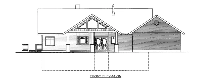 Log Cabin House Plan Front Elevation - 088D-0412 - Shop House Plans and More