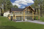 Log House Plan Front of Home - 088D-0412 - Shop House Plans and More