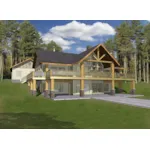 Log House Plan Front of Home - Sonora Bay Log Lake Home088D-0412 - Shop House Plans and More