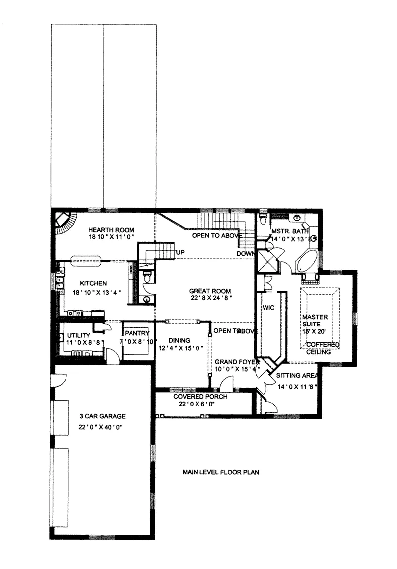 Traditional House Plan First Floor - 088D-0413 - Shop House Plans and More