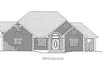 Traditional House Plan Front Elevation - Parkmont Hill Ranch Home 088D-0413 - Shop House Plans and More