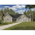 Traditional House Plan Front of Home - Parkmont Hill Ranch Home 088D-0413 - Shop House Plans and More