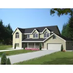 Traditional House Plan Front of House 088D-0414