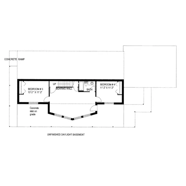 Lower Level Floor - Spruce Cove Rustic Home088D-0415 - Shop House Plans and More