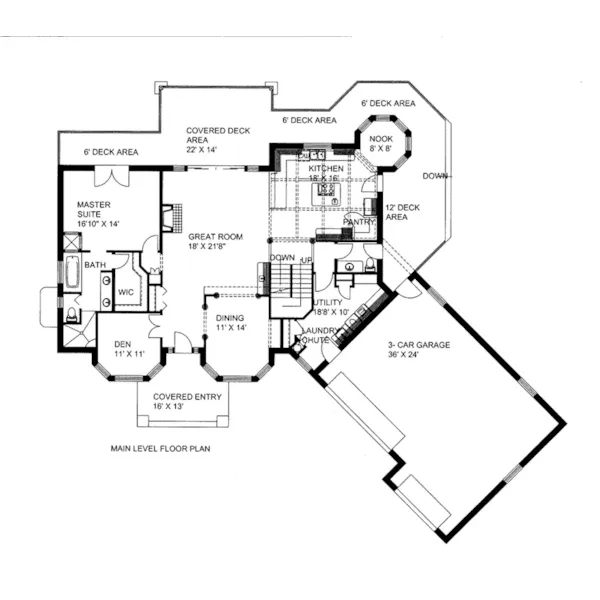 First Floor - Regatta Cove Two-Story Home 088D-0416 - Shop House Plans and More