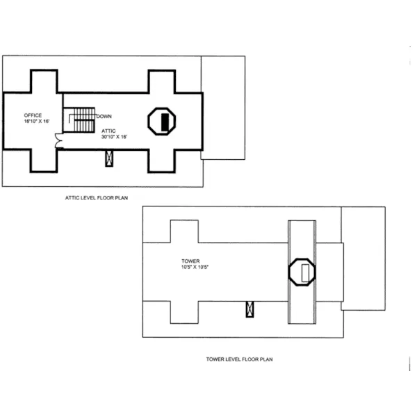 Beach & Coastal House Plan Attic Floor Plan - 088D-0417 - Shop House Plans and More