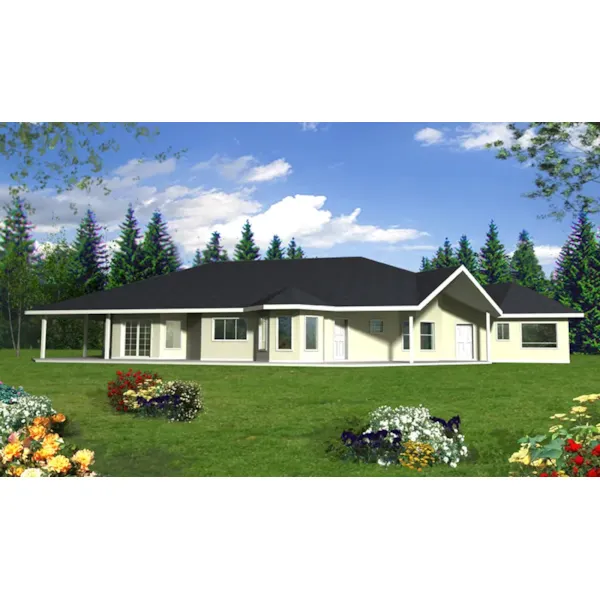 Contemporary House Plan Front of Home - 088D-0418 - Shop House Plans and More