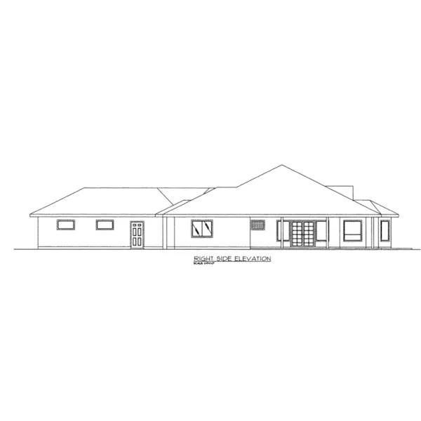 Contemporary House Plan Right Elevation - 088D-0418 - Shop House Plans and More