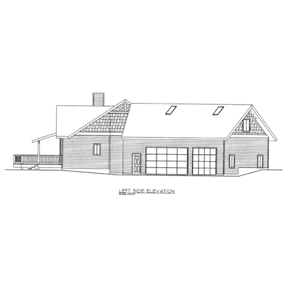 Vacation House Plan Left Elevation - Newburg Pass Ranch Home 088D-0419 - Shop House Plans and More