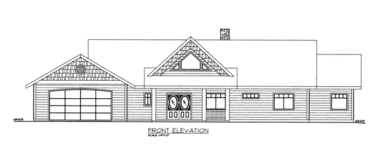 Ranch House Plan Front Elevation - 088D-0420 - Shop House Plans and More