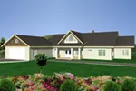 Ranch House Plan Front of House 088D-0420