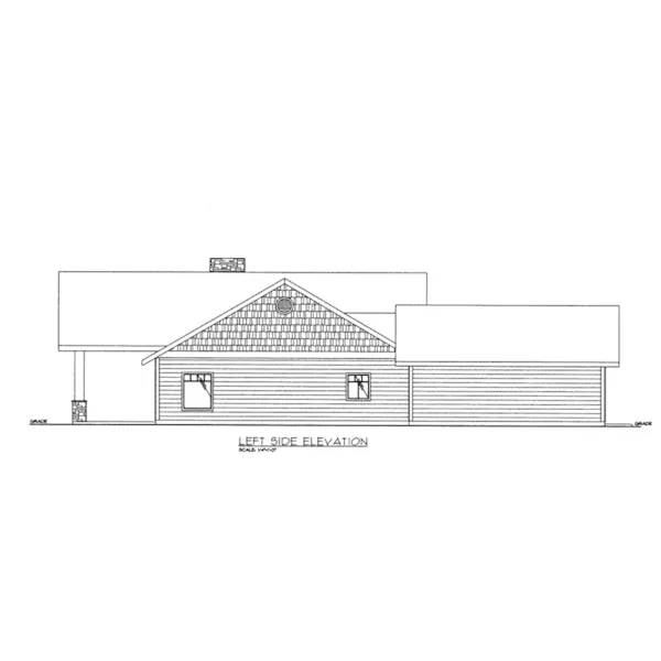 Rustic House Plan Left Elevation - 088D-0420 - Shop House Plans and More