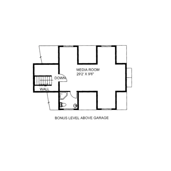 Waterfront House Plan Bonus Room - Kerrsville Craftsman Home 088D-0421 - Shop House Plans and More