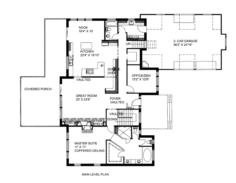 Waterfront House Plan First Floor - 088D-0421 - Shop House Plans and More