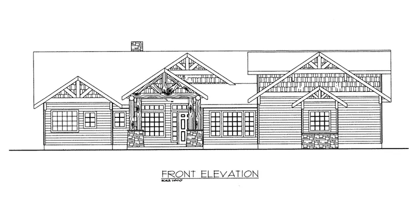Vacation House Plan Front Elevation - 088D-0421 - Shop House Plans and More