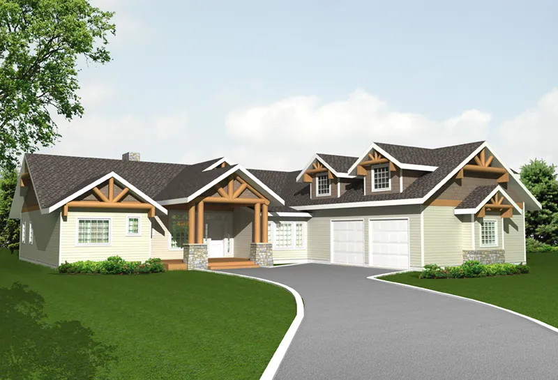 Vacation House Plan Front of Home - 088D-0421 - Shop House Plans and More