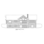 Waterfront House Plan Rear Elevation - Kerrsville Craftsman Home 088D-0421 - Shop House Plans and More