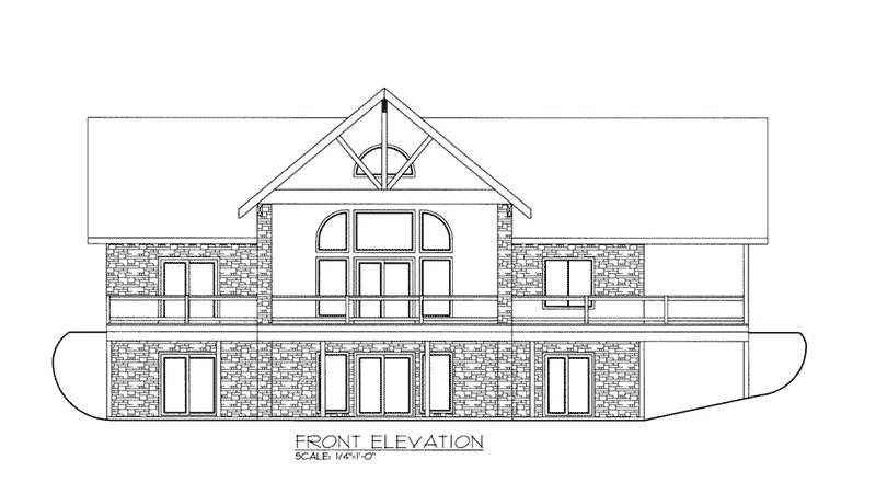 Waterfront House Plan Front Elevation - 088D-0422 - Shop House Plans and More