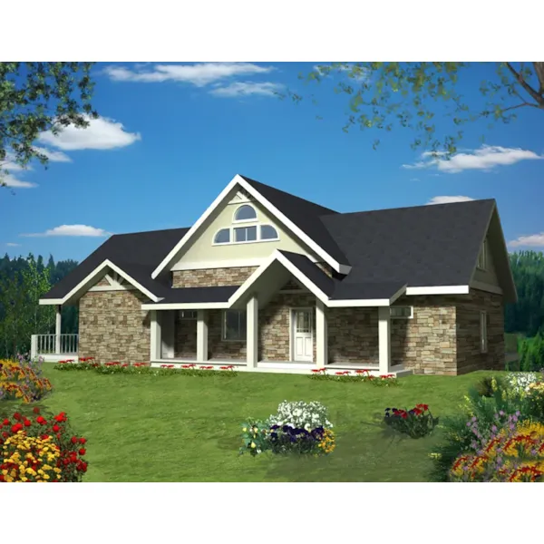 Vacation House Plan Front of Home - Kay Farm Country Home 088D-0422 - Shop House Plans and More