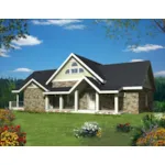 Lake House Plan Front of House 088D-0422