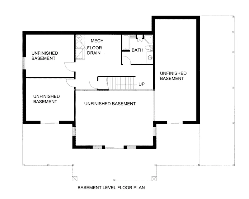 Waterfront House Plan Lower Level Floor - 088D-0422 - Shop House Plans and More