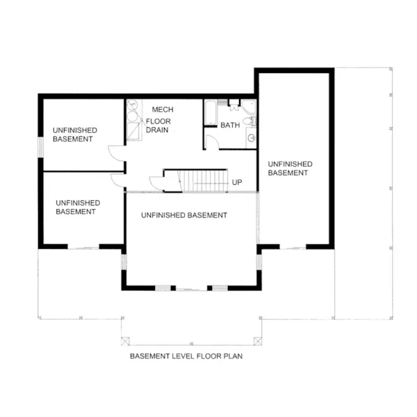 Vacation House Plan Lower Level Floor - Kay Farm Country Home 088D-0422 - Shop House Plans and More