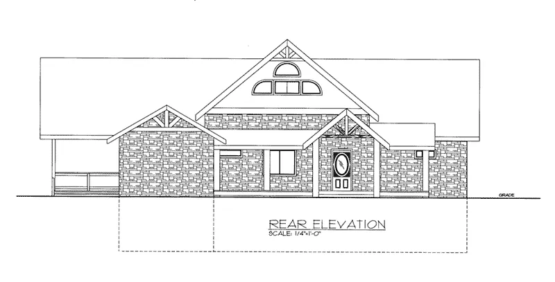 Waterfront House Plan Rear Elevation - 088D-0422 - Shop House Plans and More