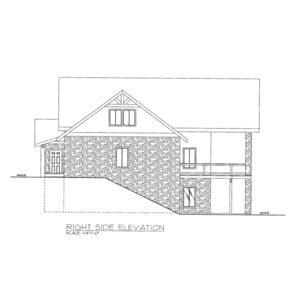 Vacation House Plan Right Elevation - Kay Farm Country Home 088D-0422 - Shop House Plans and More