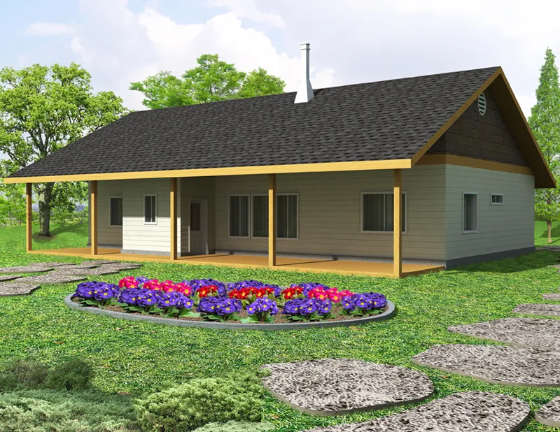 Rustic House Plan Front of Home - 088D-0423 - Shop House Plans and More
