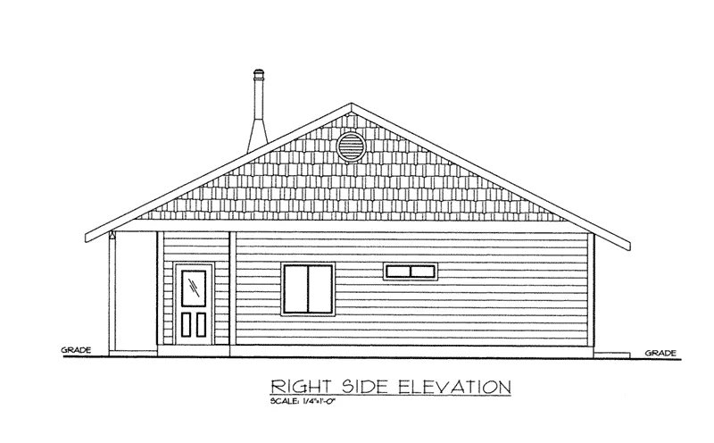 Rustic House Plan Right Elevation - 088D-0423 - Shop House Plans and More