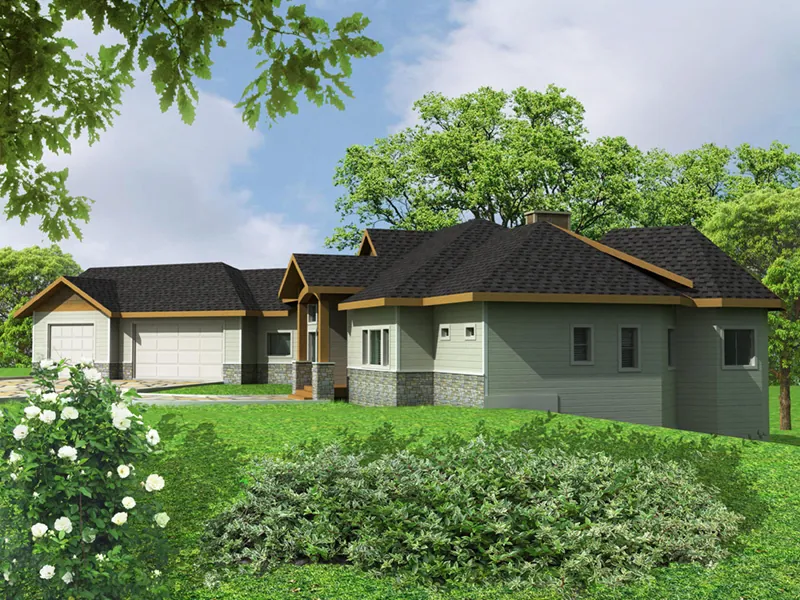 Ranch House Plan Front Photo 01 - 088D-0425 - Shop House Plans and More