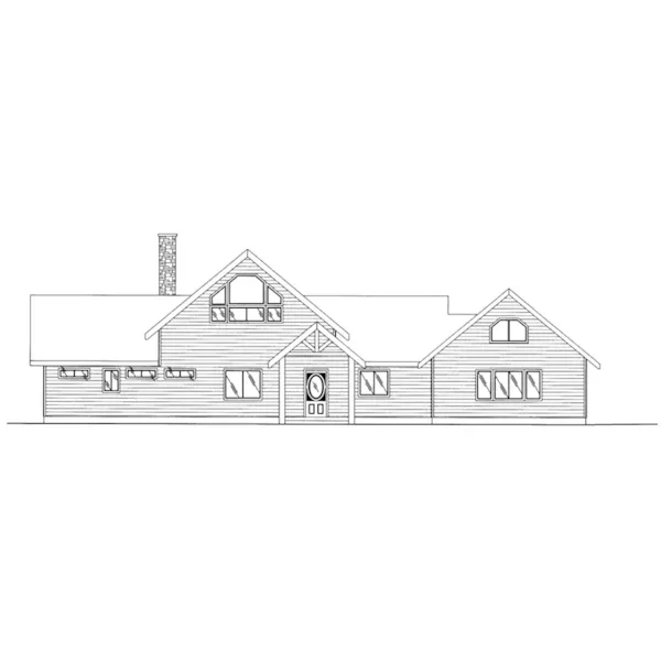 Rustic House Plan Front of Home - Herman Rustic Home 088D-0429 - Shop House Plans and More