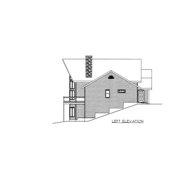 Rustic House Plan Left Elevation - Herman Rustic Home 088D-0429 - Shop House Plans and More